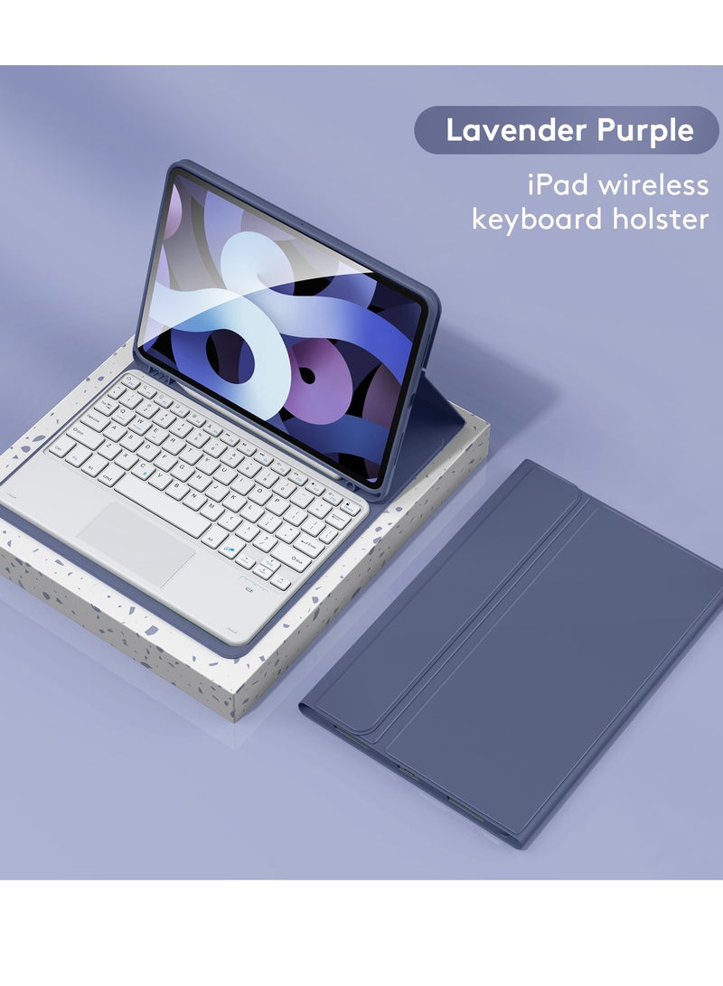 مناسب لجهاز iPad الجيل العاشر (2022) مقاس 10.9 بوصة، حامل قلم لوحة مفاتيح بلوتوث لاسلكي قابل للفصل، غطاء ذكي من الجلد النحيف - Image 2